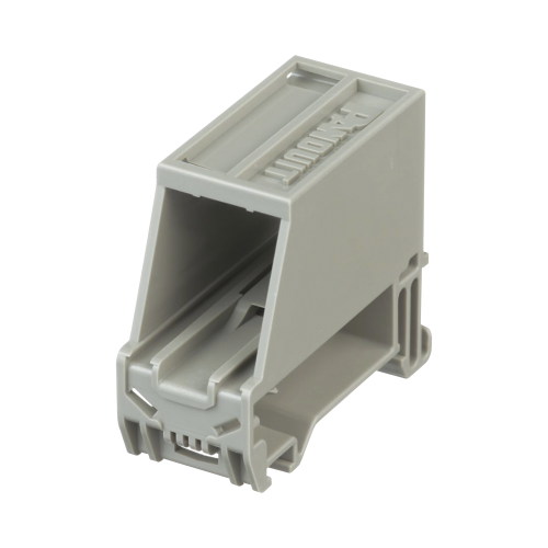 PANDUIT CADIN1IG Adaptador de 1 Puerto, Para Conectores Tipo Mini-Com, Montaje en Riel Din Estándar de 35mm, Color Gris Internacional