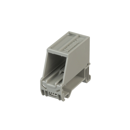 PANDUIT CADIN1IG-S Adaptador de 1 Puerto, Para Conectores Tipo Mini-Com, Blindado, Montaje en Riel Din Estándar de 35mm, Color Gris Internacional