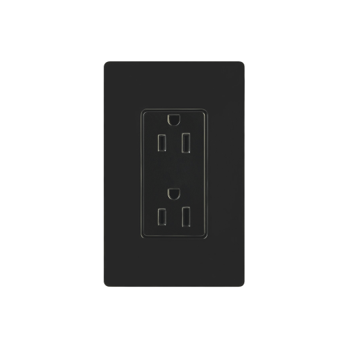 LUTRON ELECTRONICS CAR15BLS Tomacorriente, receptaculo convencional 120V, 15A, color negro.