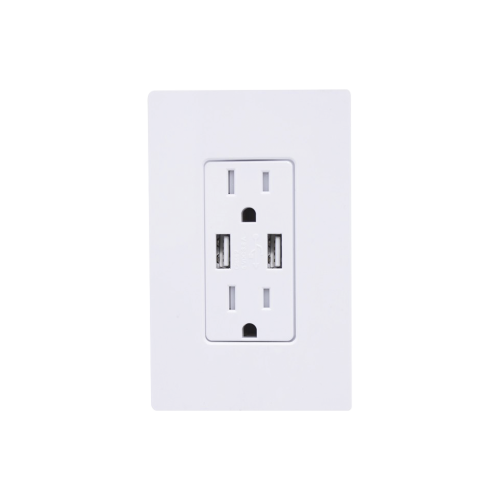 LUTRON ELECTRONICS CAR15UBTRWH TOMACORRIENTE 15 AMP CONECTOR USB