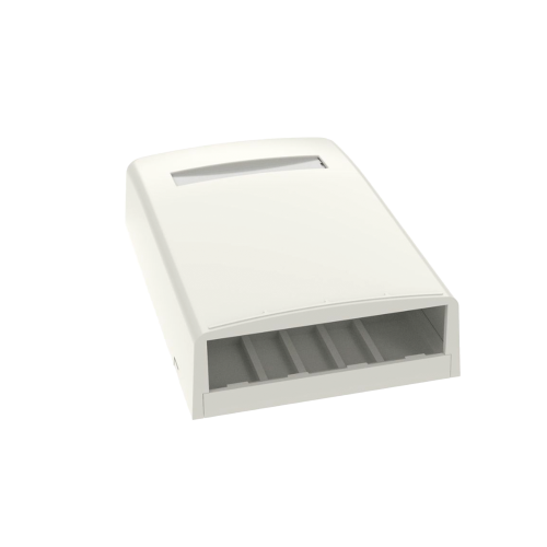 PANDUIT CBX4IW-AY Caja de Montaje en Superficie, Para 4 Módulos Mini-Com, Color Blanco Mate