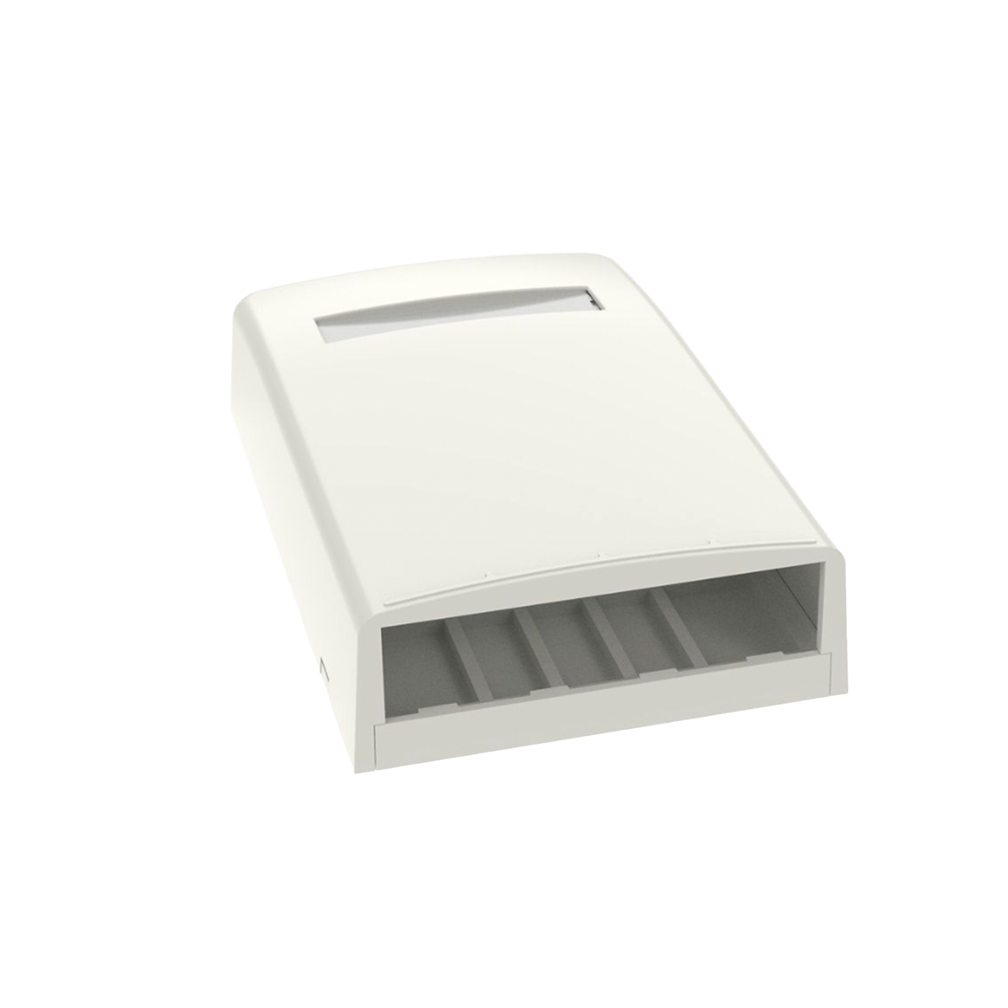 PANDUIT CBX4IW-AY Caja de Montaje en Superficie, Para 4 Módulos Mini-Com, Color Blanco Mate