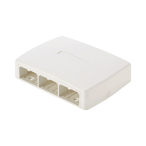 PANDUIT CBXQ6WH-A Caja de Montaje en Superficie, Para 6 Módulos Mini-Com, Color Blanco