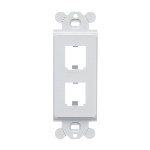 PANDUIT CFG2WH Marco de Módulo Dúplex, Para Placas Frontales Estándar GFCI, Acepta 2 Módulos Mini-Com, Color Blanco