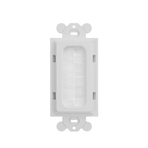 PANDUIT CFGBWH Placa de Pared Pasacables Tipo Cepillo, Estándar GFCI, Material ABS, Color Blanco
