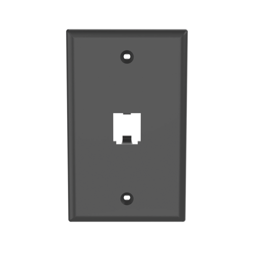 PANDUIT CFP1BL Placa de Pared Vertical Clásica, Salida Para 1 Puerto Mini-Com, Color Negro