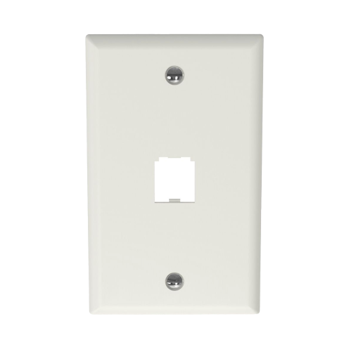PANDUIT CFP1IW Placa de Pared Vertical Clásica, Salida Para 1 Puerto Mini-Com, Color Blanco Mate