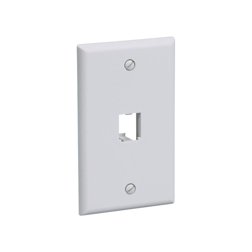 PANDUIT CFP1WH Placa de Pared Vertical Clásica, Salida Para 1 Puerto Mini-Com, Color Blanco