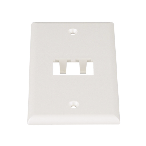 PANDUIT CFP2IW Placa de Pared Vertical Clásica, Salida Para 2 Puertos Mini-Com, Color Blanco Mate