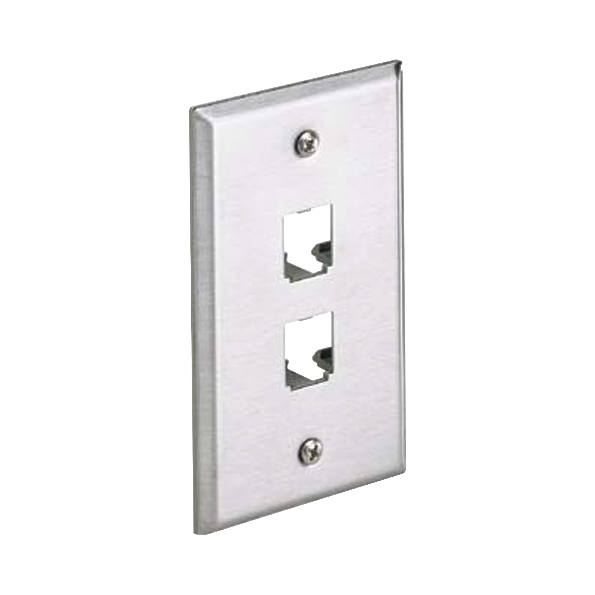 PANDUIT CFP2SY Placa de Pared Vertical, de Acero Inoxidable, Salida Para 2 Puertos Mini-Com