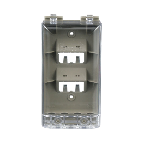 PANDUIT CFPWR4CIG Placa de Pared Vertical, Resistente al Agua con Protección IP56, Acepta 4 Módulos Mini-Com, Color Gris