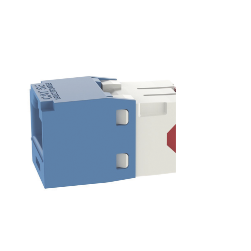 PANDUIT CJ5E88TGBU Conector Jack RJ45 Estilo TG, Mini-Com, Categoría 5e, de 8 posiciones y 8 cables, Color Azul