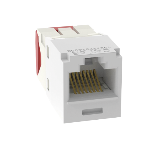 PANDUIT CJ5E88TGWH Conector Jack RJ45 Estilo TG, Mini-Com, Categoría 5e, de 8 posiciones y 8 cables, Color Blanco