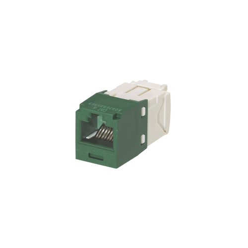 PANDUIT CJ688TGGR Conector Jack RJ45 Estilo TG, Mini-Com, Categoría 6, de 8 posiciones y 8 cables, Color Verde