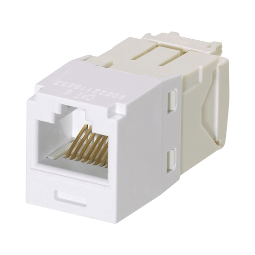 PANDUIT CJ688TGWH Conector Jack RJ45 Estilo TG, Mini-Com, Categoría 6, de 8 posiciones y 8 cables, Color Blanco