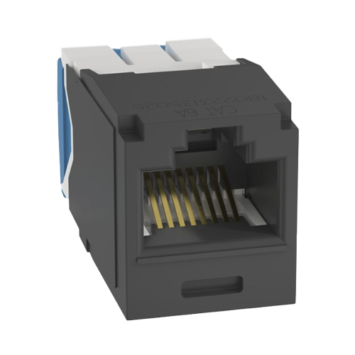 PANDUIT CJ6X88TGBL Conector Jack RJ45 Estilo TG, Mini-Com, Categoría 6A, de 8 posiciones y 8 cables, Color Negro