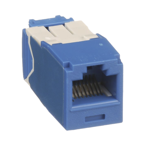 PANDUIT CJ6X88TGBU Conector Jack RJ45 Estilo TG, Mini-Com, Categoría 6A, de 8 posiciones y 8 cables, Color Azul