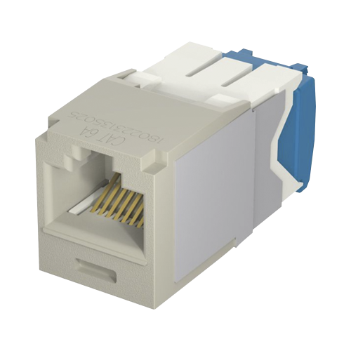 PANDUIT CJ6X88TGIG Conector Jack RJ45 Estilo TG, Mini-Com, Categoría 6A, de 8 posiciones y 8 cables, Color Gris