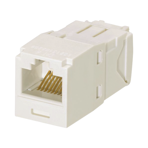 PANDUIT CJ6X88TGIW Conector Jack RJ45 Estilo TG, Mini-Com, Categoría 6A, de 8 posiciones y 8 cables, Color Blanco Mate