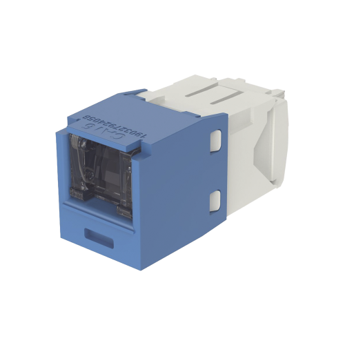 PANDUIT CJH688TGBU Conector Jack RJ45 Estilo TG con Ventana, Mini-Com, Categoría 6, de 8 posiciones y 8 cables, Color Azul