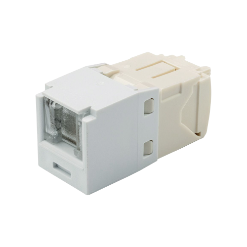 PANDUIT CJH688TGWH Conector Jack RJ45 Estilo TG con Ventana, Mini-Com, Categoría 6, de 8 posiciones y 8 cables, Color Blanco