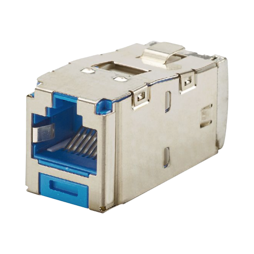 PANDUIT CJS6X88TGBUY Conector Jack RJ45 Blindado, Estilo TG, Mini-Com, Categoría 6A, de 8 posiciones y 8 cables, Color Azul