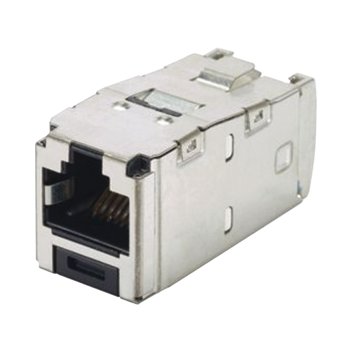 PANDUIT CJS6X88TGY Conector Jack RJ45 Blindado, Estilo TG, Mini-Com, Categoría 6A, de 8 posiciones y 8 cables, Color Negro