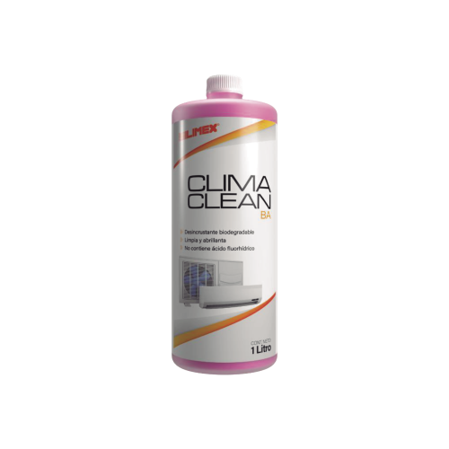SILIMEX CLIMA-CLEAN-BA CLIMA CLEAN BA Limpiador espumoso, biodegradable y a base de agua que garantiza una limpieza profunda y profesional en serpentines de minisplits, mejorando su eficiencia y prolongando su vida útil