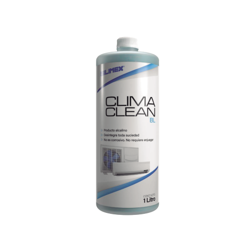 SILIMEX CLIMA-CLEAN-BL CLIMA CLEAN BL Limpiador a base ácida que garantiza una limpieza profunda y profesional en derpentines de minisplits, mejorando su eficiencia y prolongando su vida útil