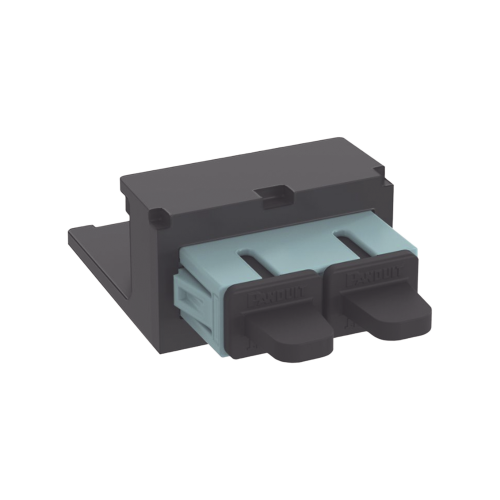 PANDUIT CMDAQSCZBL Módulo Acoplador SC Duplex, para Fibra Óptica Multimodo OM3/OM4, Tipo Mini-Com, Color Aqua