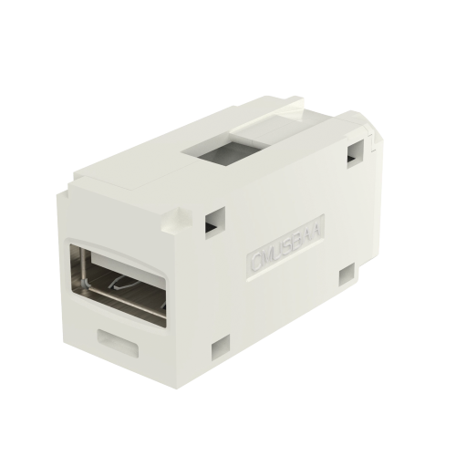PANDUIT CMUSBAAIW Módulo Acoplador USB 2.0, Hembra a Hembra, Tipo Mini-Com, Color Blanco Mate