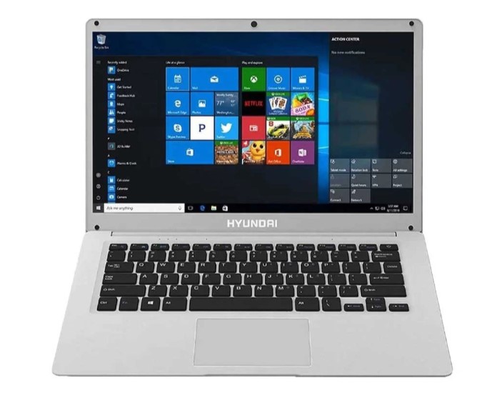 Laptop HYUNDAI HT14CCIC43SG2TB – 14.1 Pulgadas, Intel Celeron, N3060, 4 GB, Windows 10 Home, 64 GB + 2TB HDD