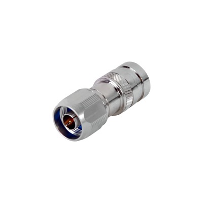 RF INDUSTRIES,LTD COMP-NM-400 Conector N Macho de Compresion, en linea para LMR-400, CNT-400, RG-8/U, RF-400, Plata/Oro/Teflón.
