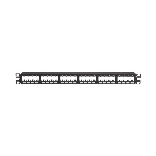 PANDUIT CPP24FMWBLY Panel de Parcheo Modular Mini-Com (Sin Conectores), Plano de Instalación al Ras, Sin Blindaje, de 24 puertos, 1UR