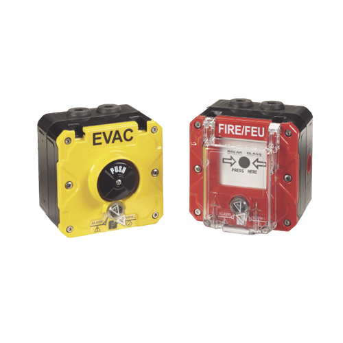 FEDERAL SIGNAL INDUSTRIAL CPPBM-Y-1-FNN-001 Puntos de llamada antideflagrantes y de alerta para ubicaciones peligrosas y rompen vidrios y botones
