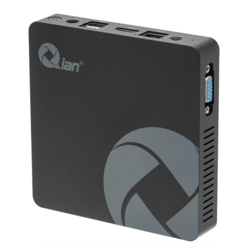 QIAN MINI PC CELERON N3350 – 4GB, 64GB, LAN, WIFI, BT, 4 USB, JACK 3.5MM, HDMI VGA, INCLUYE KIT DE TECLADO Y MOUSE, W10P, 1 AÑO GARANTIA, QII-07C46-KW