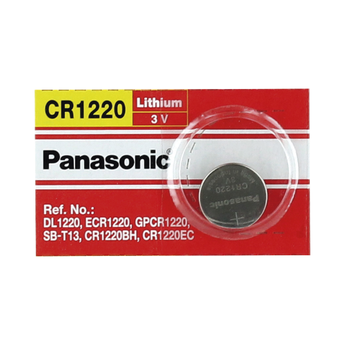 PANASONIC CR1220 Batería de Litio tipo Moneda 3V @ 35mAh, Recomendado para DVR´s epcom y HIKVISION (No Recargable)