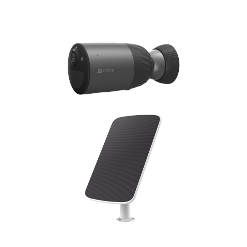 EZVIZ CS-BC1C/K Kit de Camara de Batería Recargable (No Cables), WiFi, Memoria Interna de 32 GB, Incluye 1 pieza de CS-BC1C y 1 Pieza de CS-CMT-SOLARPANEL-C
