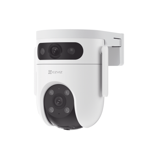 EZVIZ CS-H9C/6MP Cámara PT Doble Lente, 6 Megapixel (3MP+3MP), IA Detección Humana y Vehiculo, Vision Nocturna a Color, Vista Simultánea de camara PT y Cámara Fija, Proteccion IP65, Audio Bidireccional