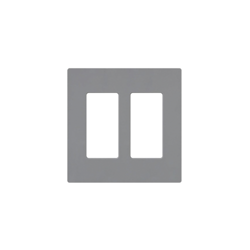 LUTRON ELECTRONICS CW-2-GR Placa de pared 2 espacio, para atenuador (dimmer), switch ó control remoto PICO inalámbrico.