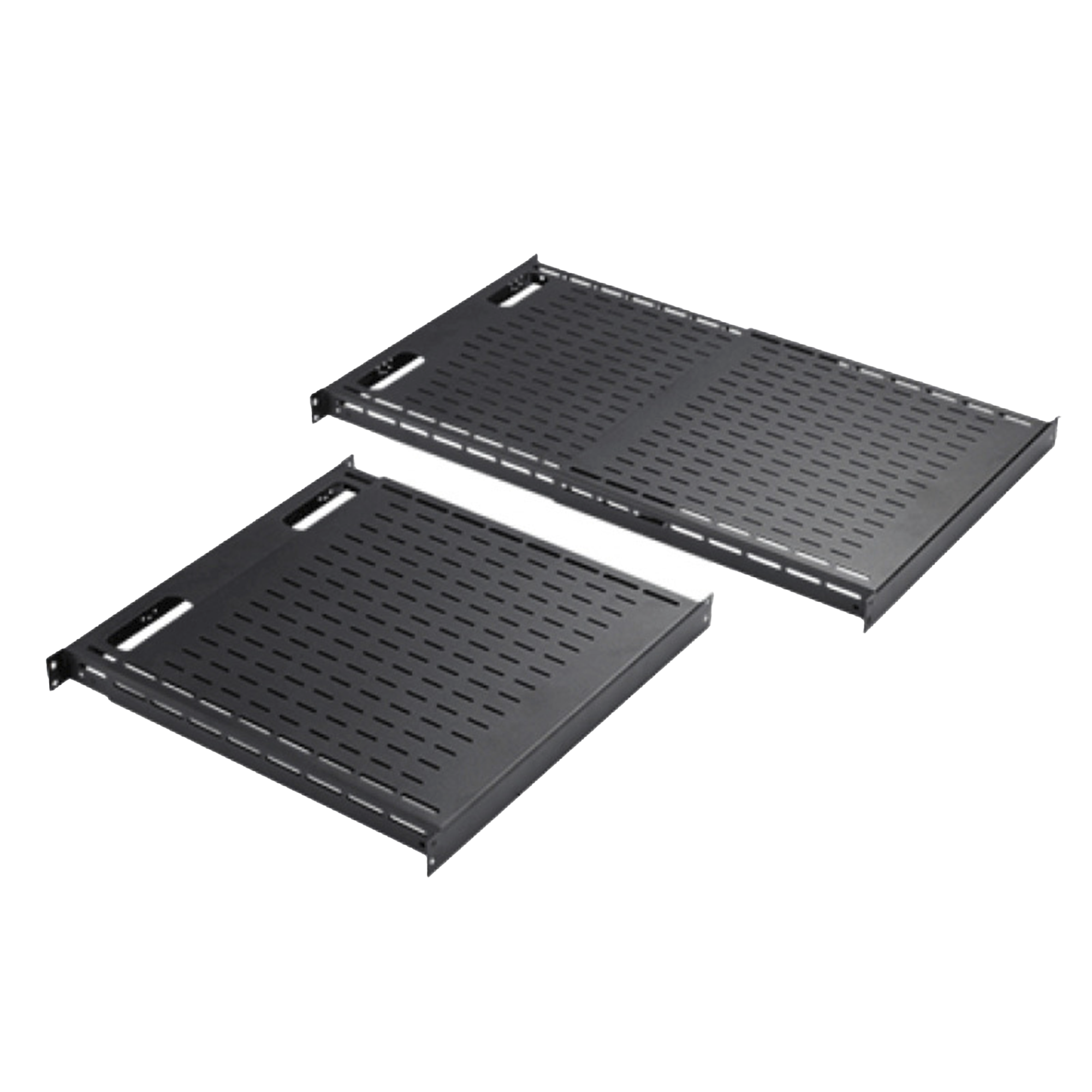 HOFFMAN D19FVT912B Charola Ventilada de Instalación sin Herramienta, Para Rack o Gabinetes de 4 Postes, Ajustable de 900 a 1200 mm de Profundidad, De Acero, Color Negro