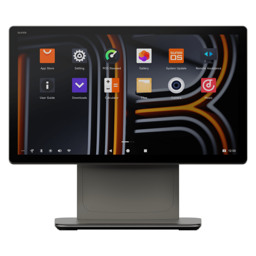 SUNMI D3PRO Terminal de Escritorio Inteligente, Pantalla FHD de 15.6″, Qualcomm Hexa-core, 4 GB RAM + 64 GB ROM, Sistema Operativo SUNMI 4.0, Touch ID, Puertos múltiples, Servicios móviles de Google
