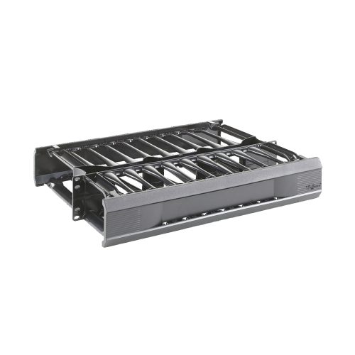HOFFMAN DCHD2 Organizador de Cables Horizontal CableTek, Doble (Frontal y Posterior), Para Rack de 19in, 2UR