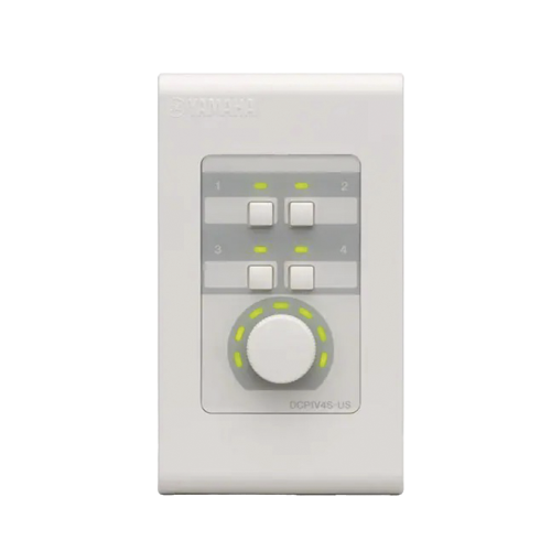 YAMAHA DCP1V4S Panel de Control Digital | 1 Volumen | 4 Switches Configurables | Compatible con Procesadores Serie MA, PA, y MTX