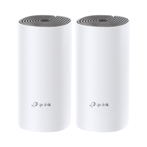 TP-LINK DECOE4-2PACK Kit de Router inalámbrico mesh Deco E4 para Hogar, Doble banda AC 1200, 2 puertos 10/100 Mbps, Compatible con amazon alexa.