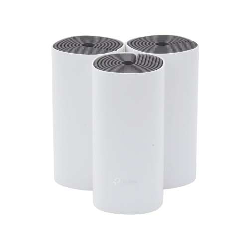 TP-LINK DECOE4-3PACK Kit de Router inalámbrico mesh Deco E4 para Hogar, Doble banda AC 1200, 2 puertos 10/100 Mbps, Compatible con amazon alexa.