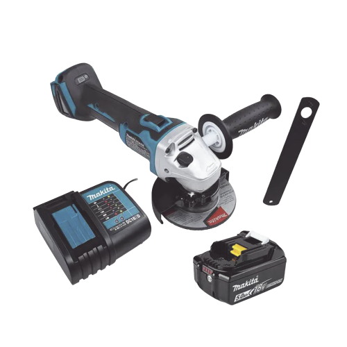 MAKITA DGA456STX2 Mini esmeril Inalámbrico de 4-1/2 » 8.500 rpm, Incluye 1 bat. li-ion 18v/5.0 a.h y Cargador