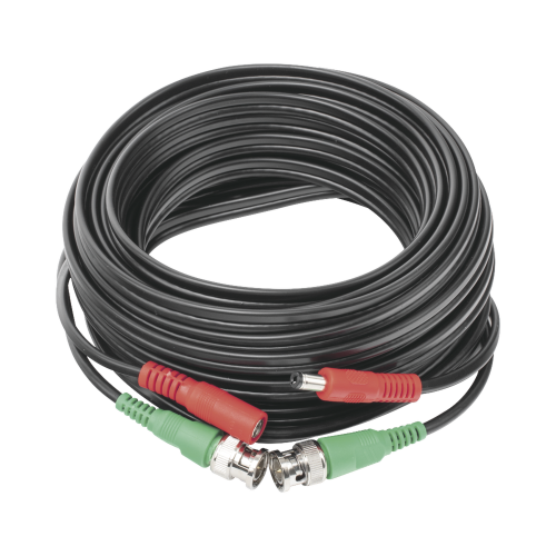 EPCOM POWERLINE DIY-10M-4K Cable coaxial ( BNC RG59 ) + Alimentación, SIAMÉS, 10 Metros, Aleación Cobre + Aluminio CCA, Para Cámaras 4K, Uso interior y exterior