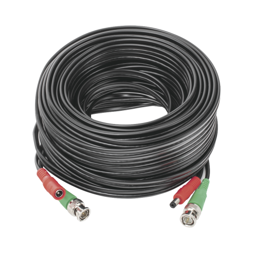 EPCOM POWERLINE DIY-20M-4K Cable coaxial ( BNC RG59 ) + Alimentación, SIAMÉS, 20 Metros, Aleación Cobre + Aluminio CCA, Para Cámaras 4K, Uso interior y exterior