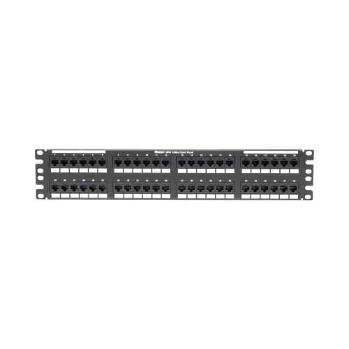 PANDUIT DP486X88TGY Panel de Parcheo de Impacto (110), Plano, Categoría 6A, de 48 Puertos, 2UR